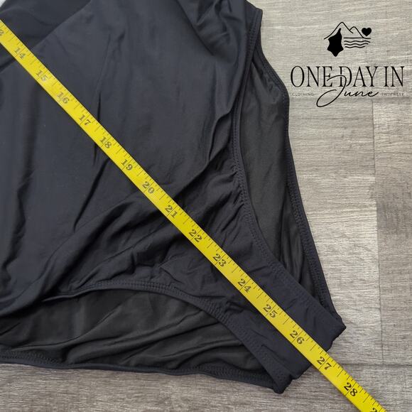 Yonique One Shoulder Mesh Cut Out One Piece Swimsuit Size M - Picture 6 of 7